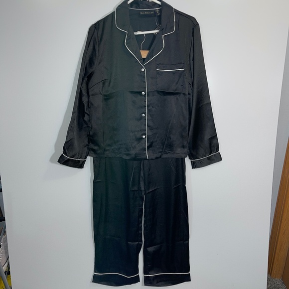 House of Harlow 1960 NWT Black Pajama 3-Piece Set Size Medium - Picture 1 of 7
